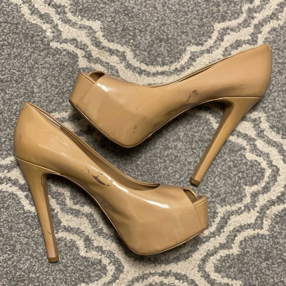 Jessica Simpson Patent Nude Heels